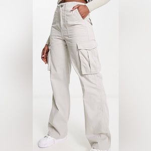 Cargo Straight Leg Khaki Pants